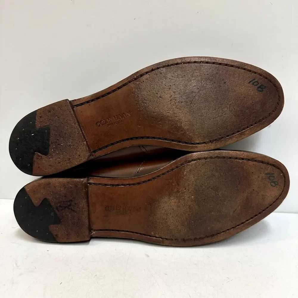 VERY GOOD Rancourt & Co. x Cole Haan Tassel Loafer Kiltie Brown Made in USA 11 D